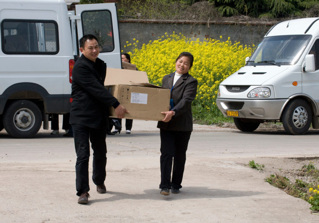 Bible delivery vans in China